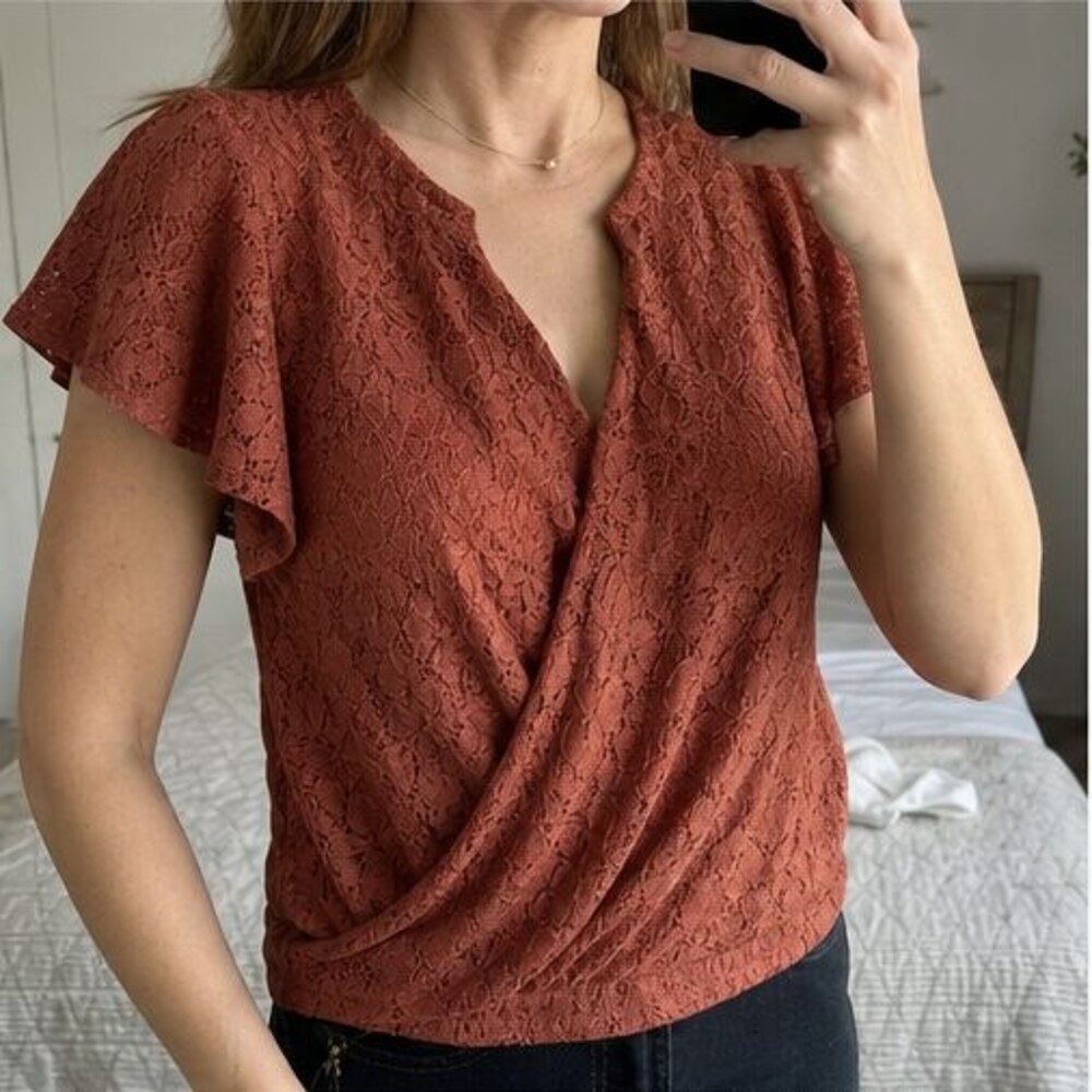 Rust Smocked Top - Picture 2 of 6